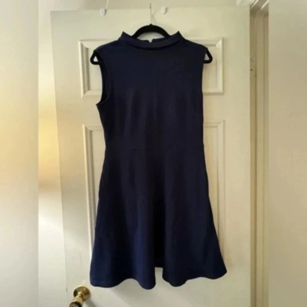 New York & Company Navy Blue Skater Dress Size Medium